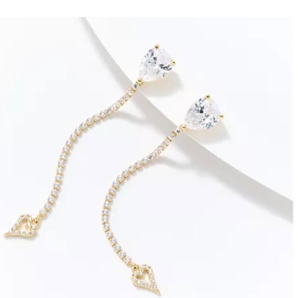 Diamonique Jewelry - Diamonique x Jennifer Miller Pear Earrings Sterling Silver